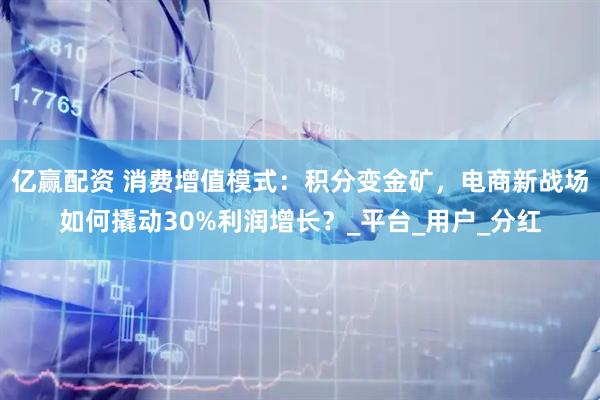 亿赢配资 消费增值模式：积分变金矿，电商新战场如何撬动30%利润增长？_平台_用户_分红