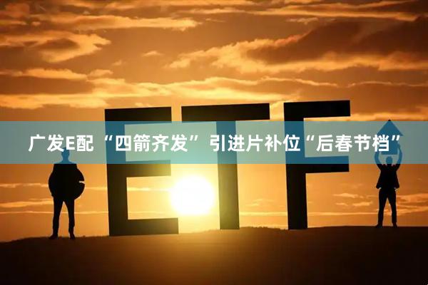 广发E配 “四箭齐发” 引进片补位“后春节档”